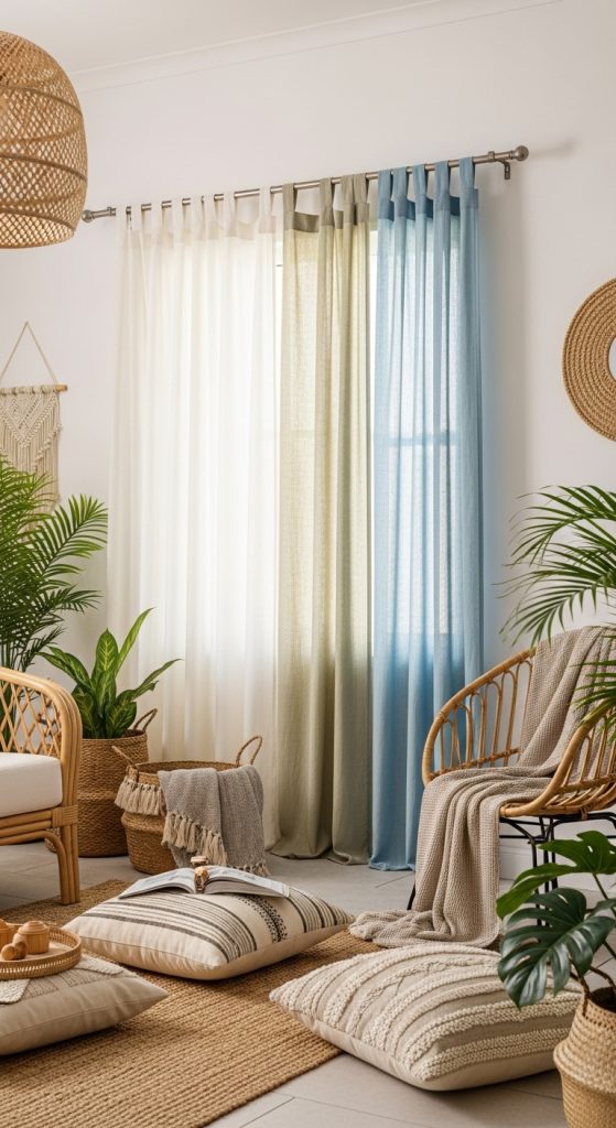 10. Tab-Top Curtains for a Casual Look