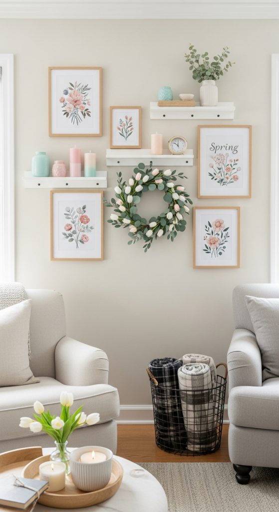 11. Curate a Seasonal Wall Decor Setup