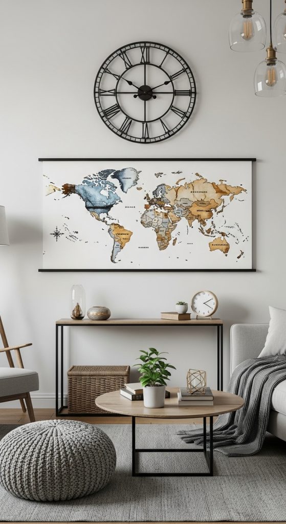 13. Incorporate Clocks or World Maps