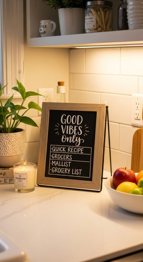14. Chalkboard Sign with a Fun Quote or List