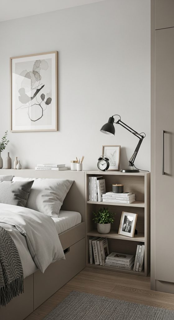 14. Choose a Bed With Built-In Shelves