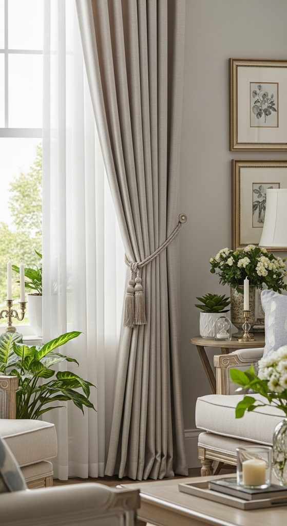 15. Curtain Tiebacks for Extra Charm
