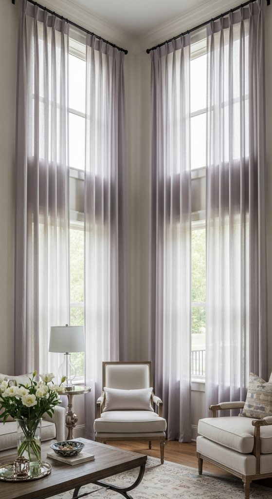16. Hang Curtains Higher Than the Window
