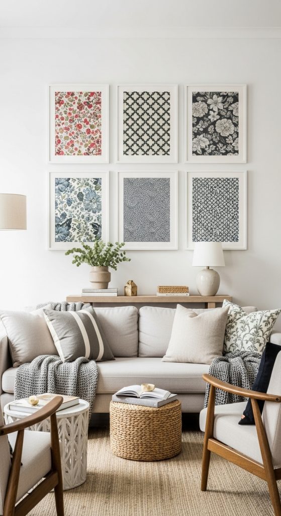 19. Try Framing Fabric or Wallpaper Samples