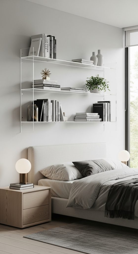 20. Glass or Acrylic Bookshelves