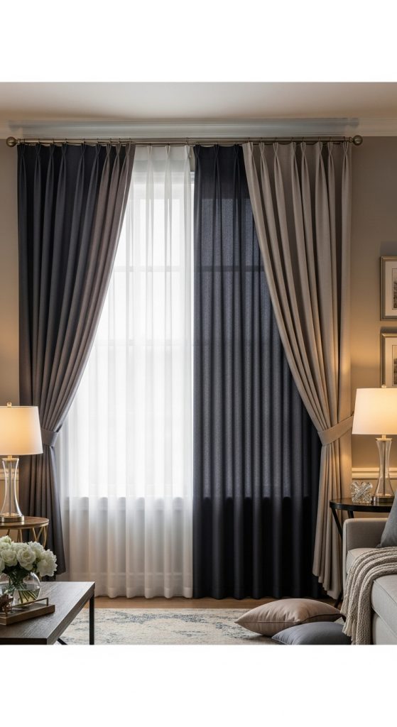 5. Layered Curtains for Versatility