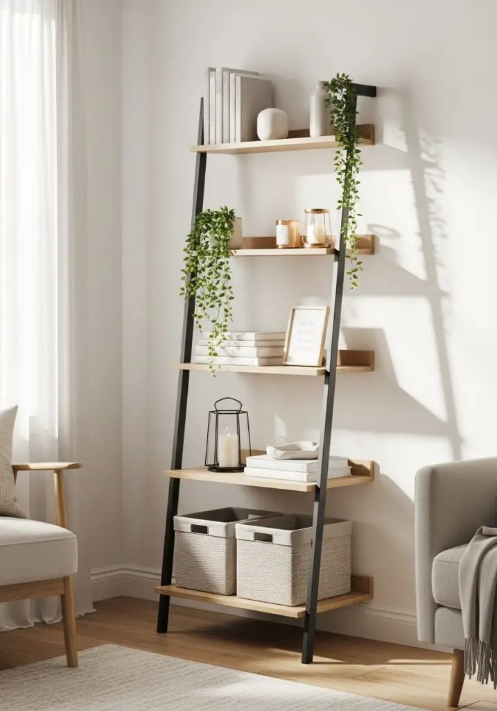 10. Use a Ladder Shelf