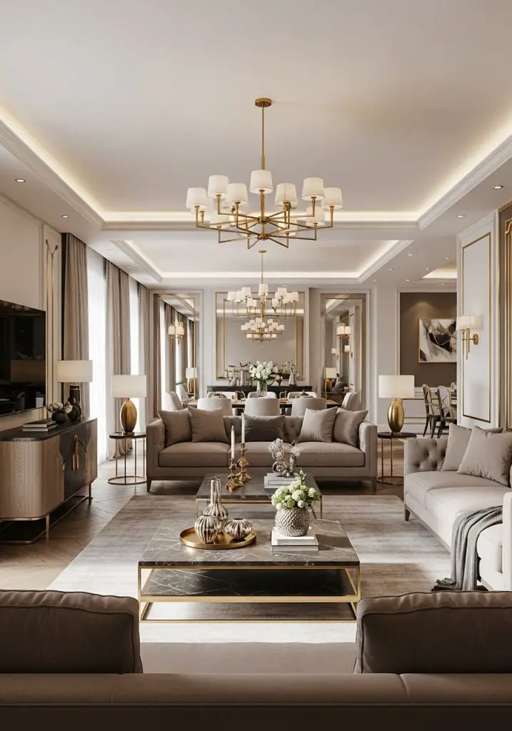 13. Metallic Accents that Sparkle