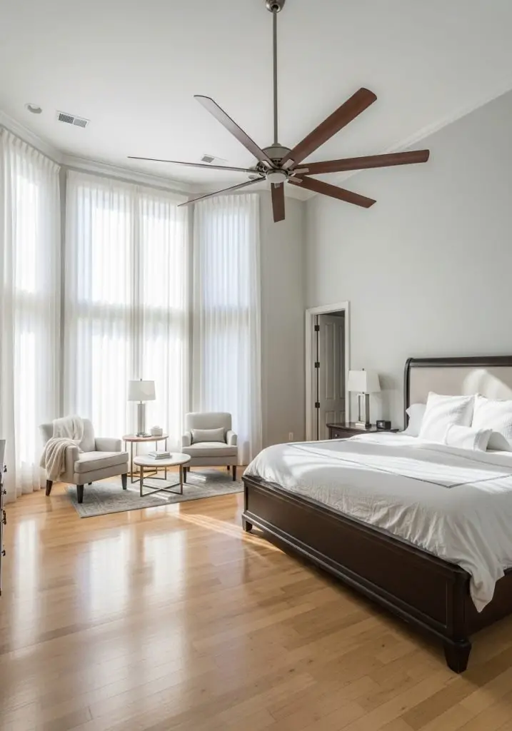14. Oversized Fans for Large Bedrooms