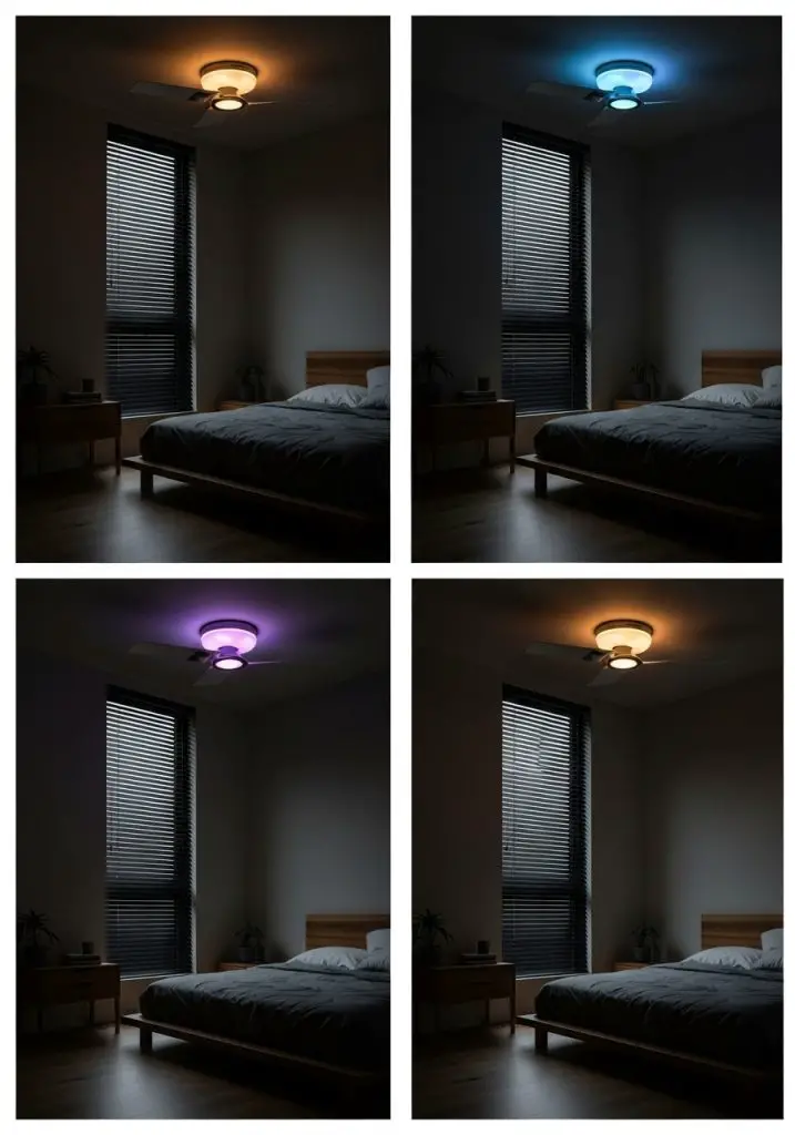 15. Ceiling Fans with Color-Changing LEDs