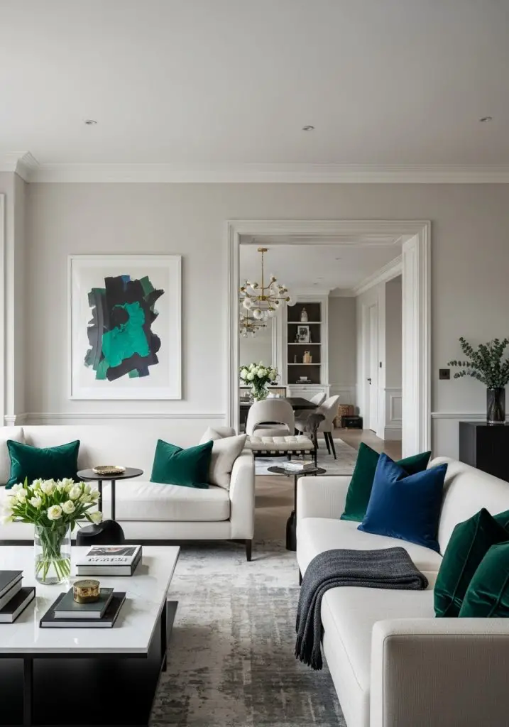 15. Neutral Palette with Bold Accents