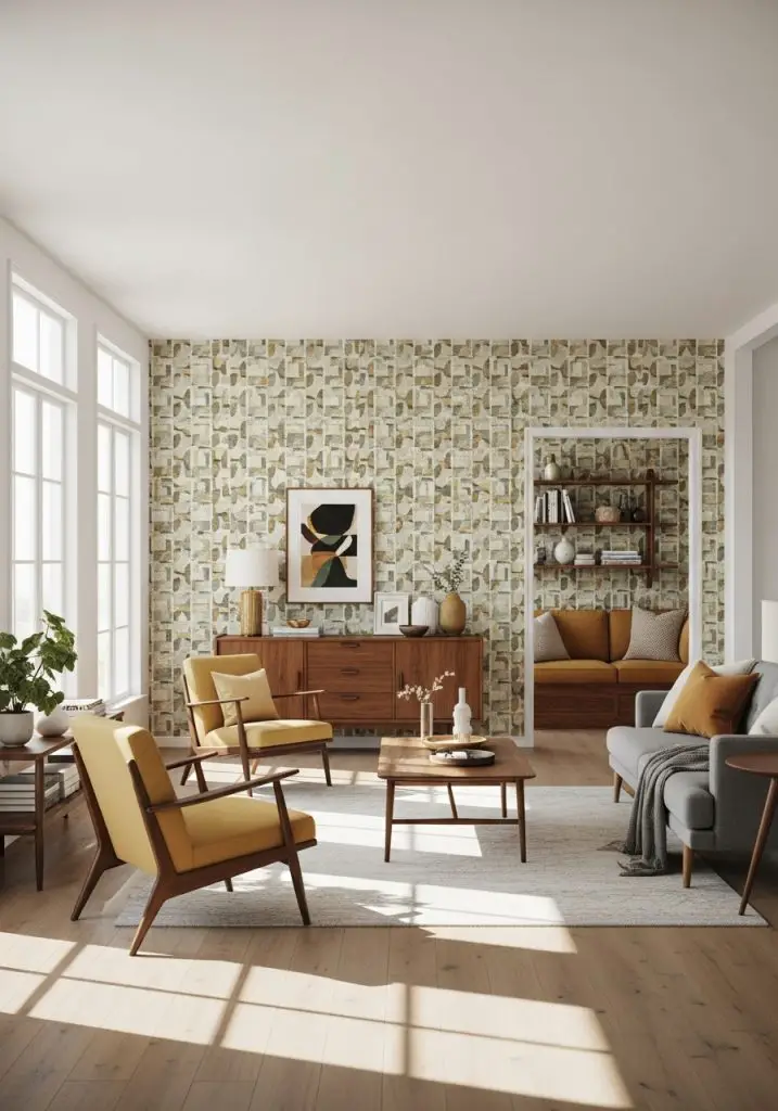 16. Add a Pop of Pattern with Wallpaper