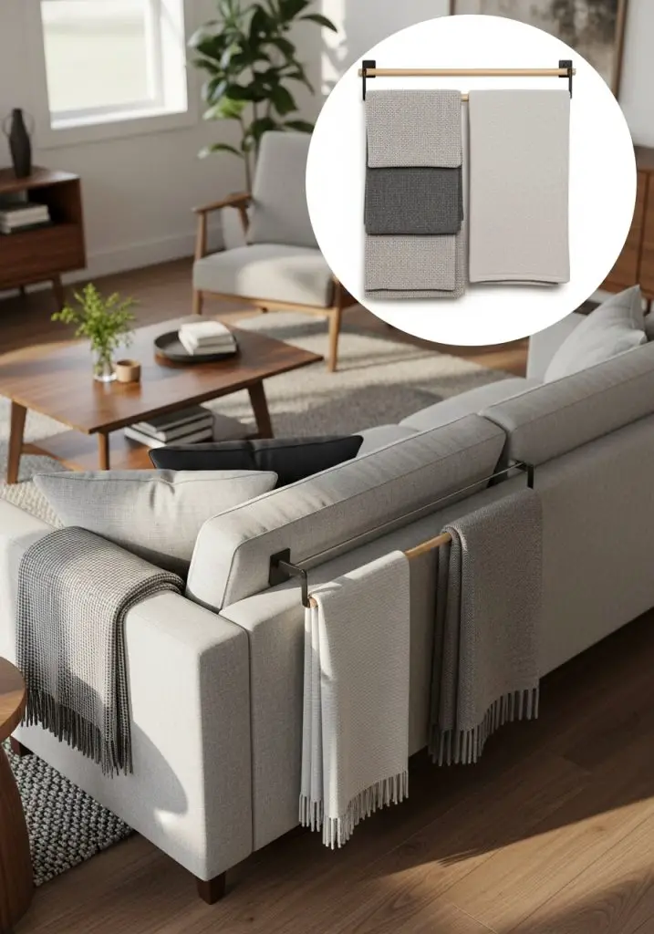 17. Sofa-Back Blanket Holder