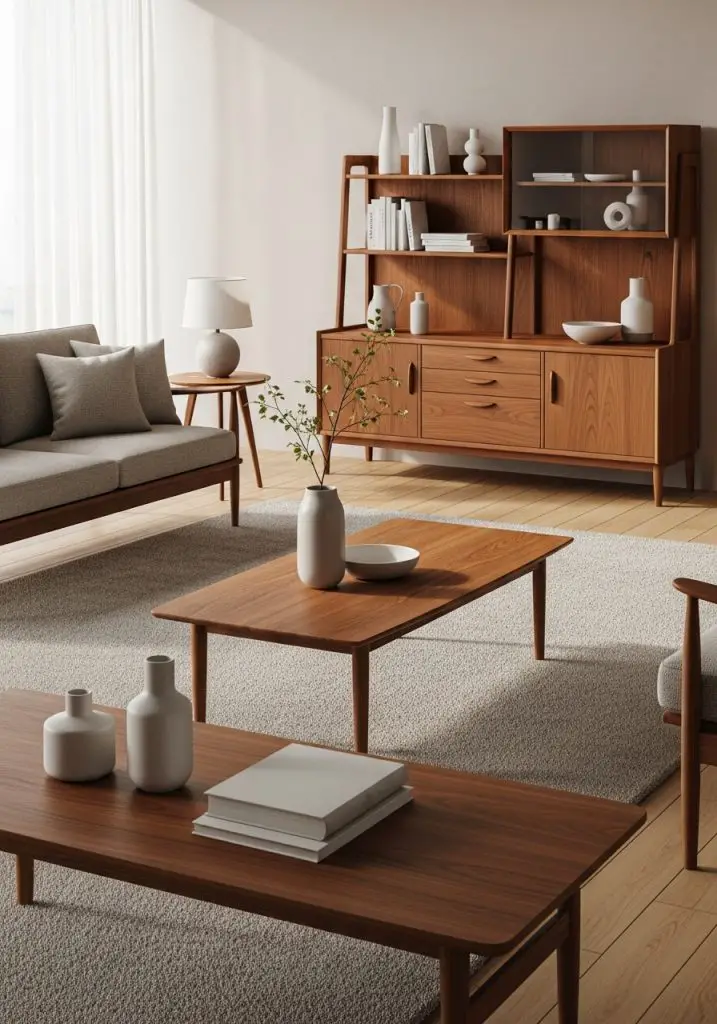 2. Go for Wood Tones Over Painted Furniture
