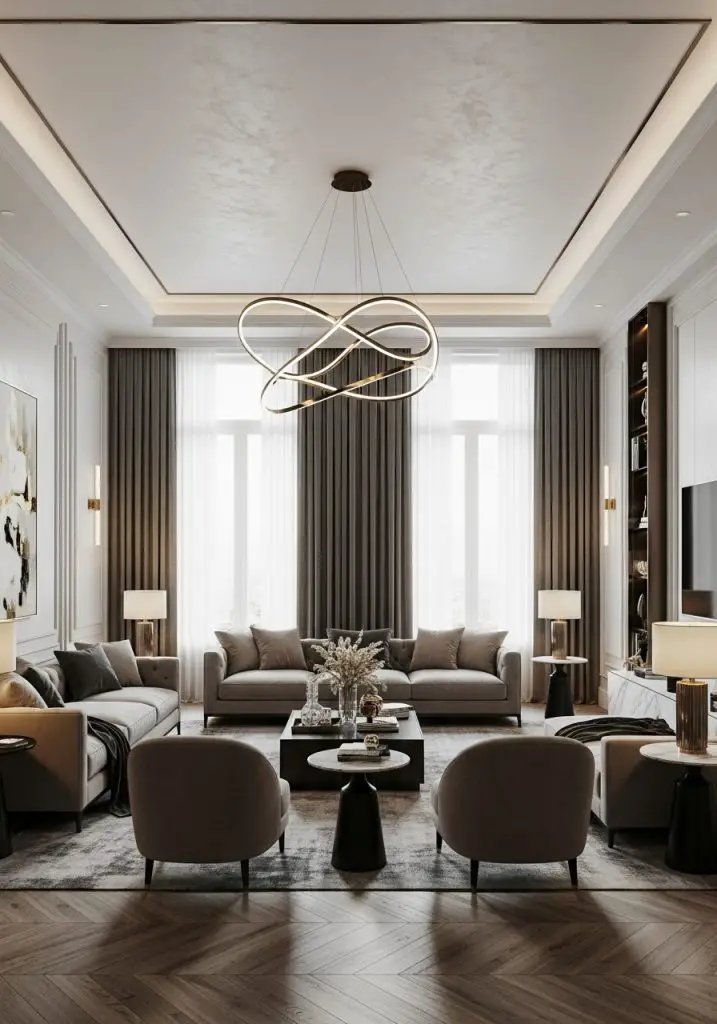 2. Oversized Statement Lighting