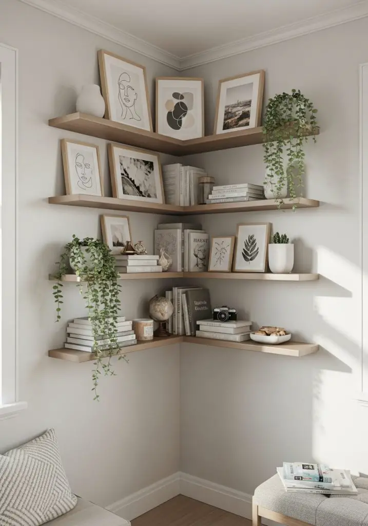 3. Hang Floating Shelves