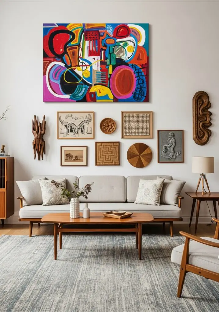 3. Mix in Some Modern Art (Bonus if It’s Abstract)