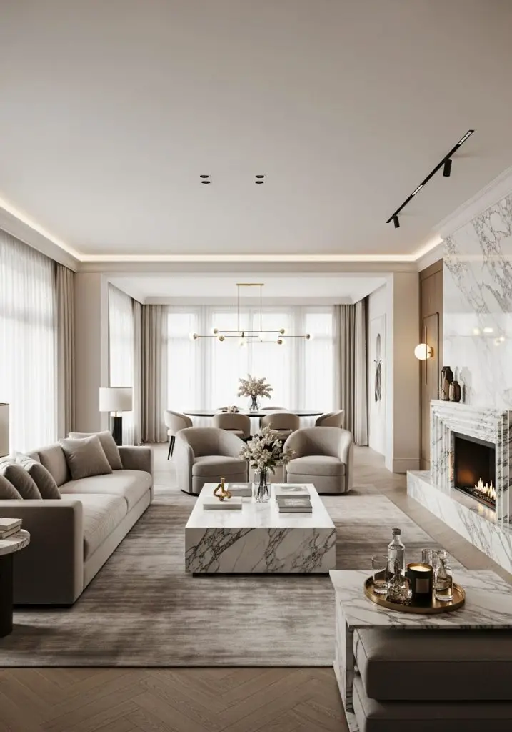 4. Marble Accents (Everywhere)