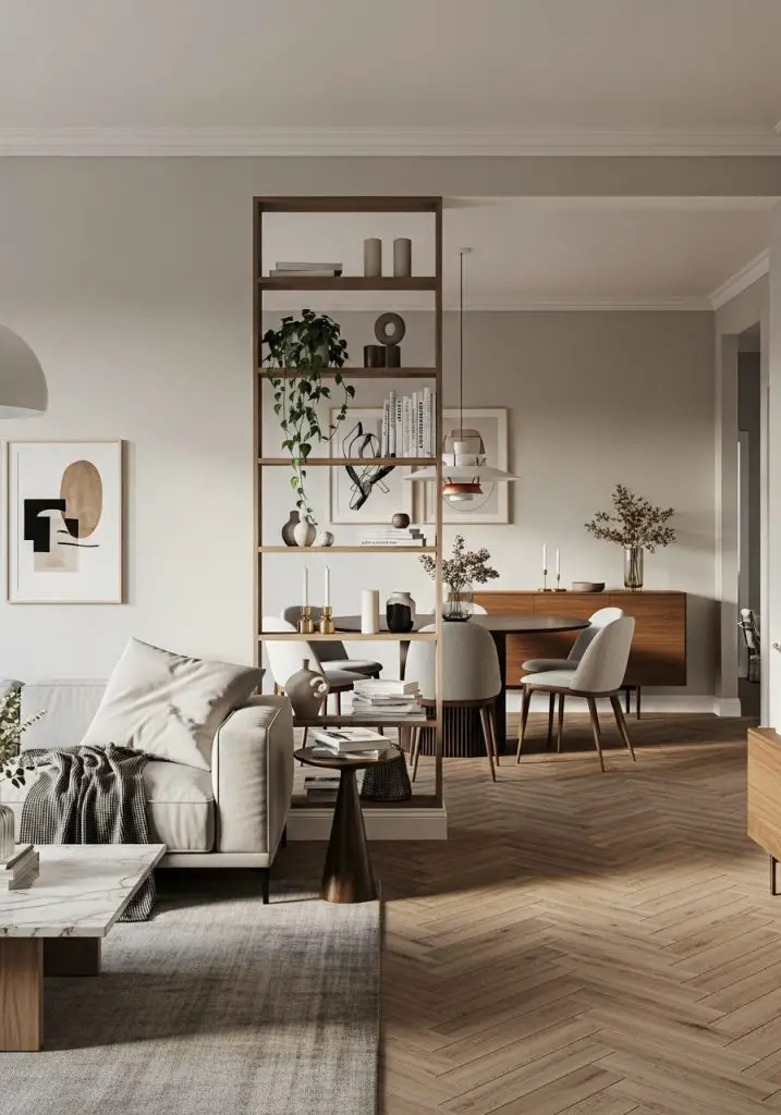 5. Add Open Shelving as a Divider