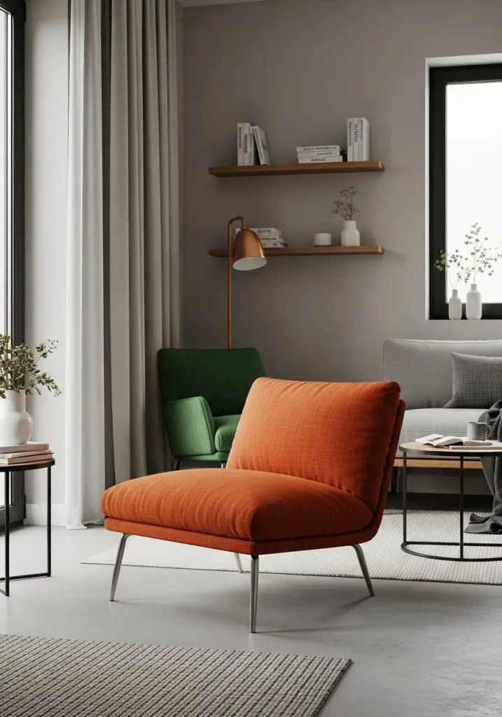 5. Armless Accent Chairs: Sleek & Space-Saving