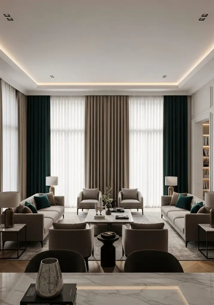 6. Floor-to-Ceiling Curtains