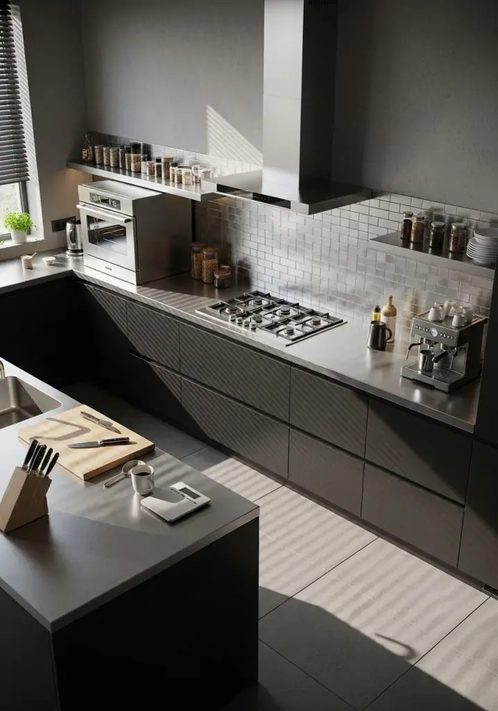 6. Metallic or Stainless Tiles