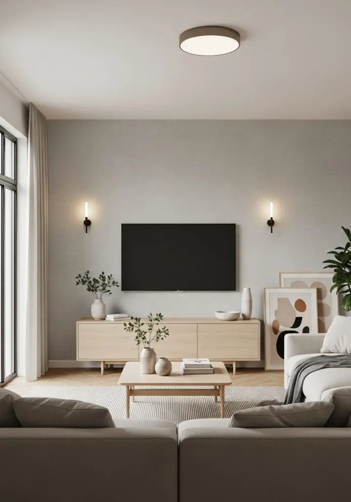 7. Textured Wall with 3D Panels