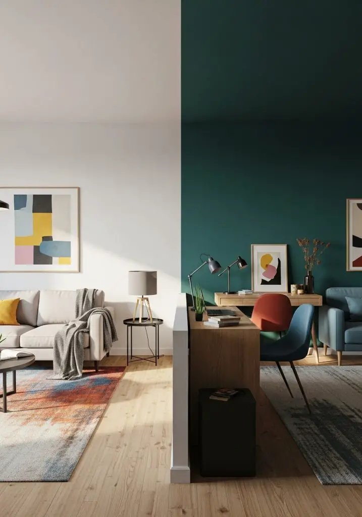 9. Color Blocking Walls or Floors