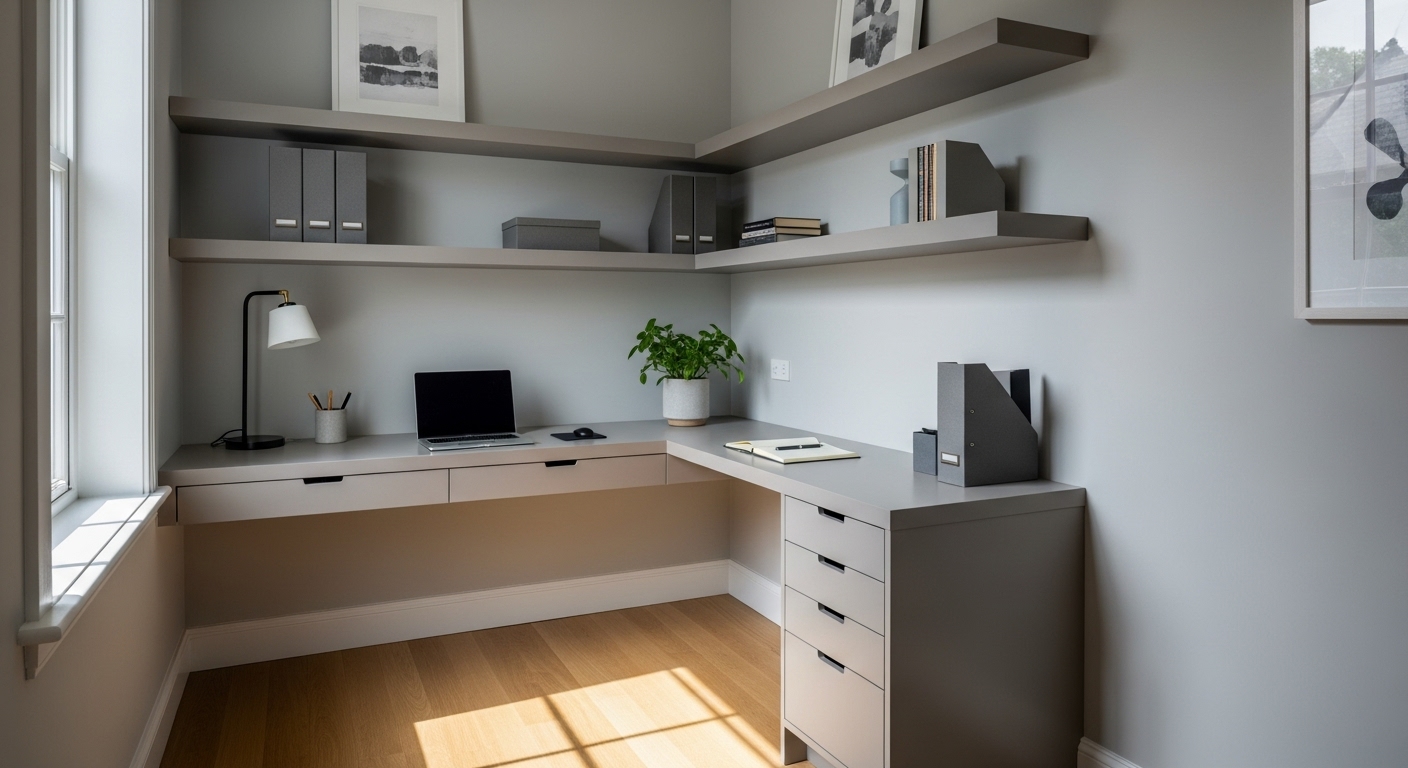 Office Built Ins Corner: 21 Ideas To Maximize Space & Style