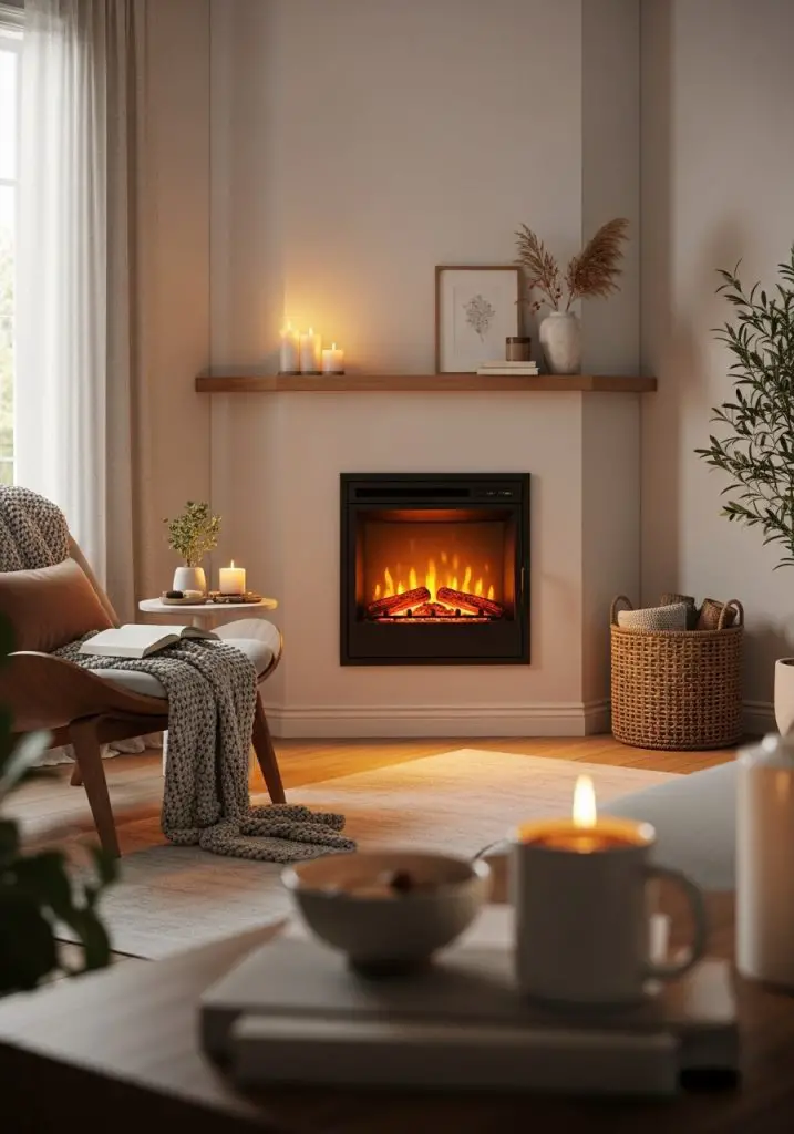 Place a Corner Fireplace