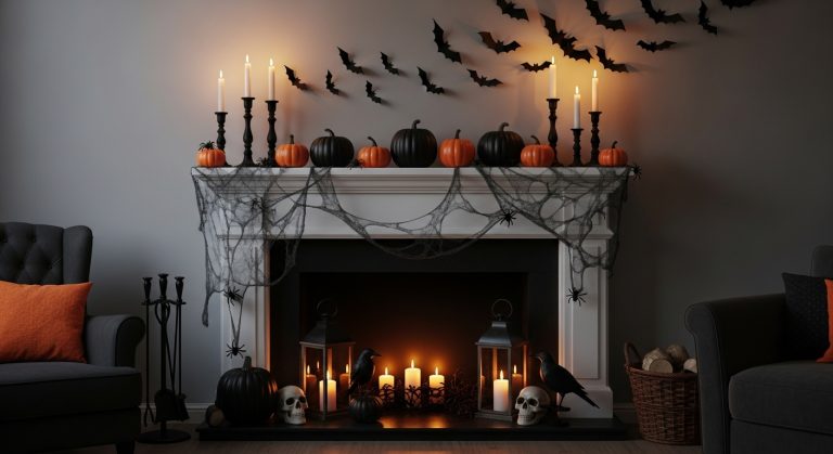 Halloween Fireplace Decor
