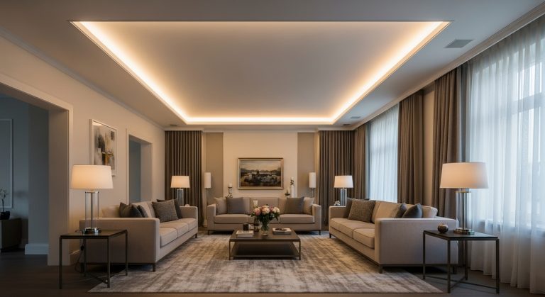Luxury Living Room False Ceiling Design