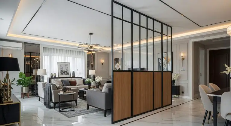 Luxury Living Room Partition Design