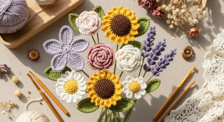Crochet Flowers Free Pattern